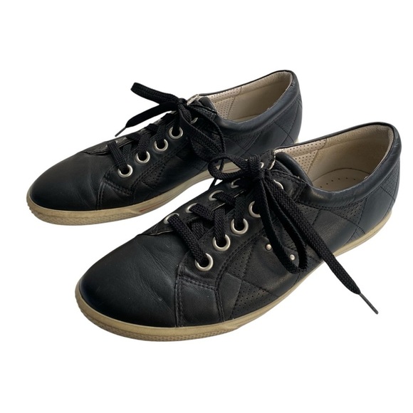 Ecco Golf Street Retro Danish Womans Soft Leather Black Golf Shoes EU 38 SZ 7.5 - Picture 6 of 16